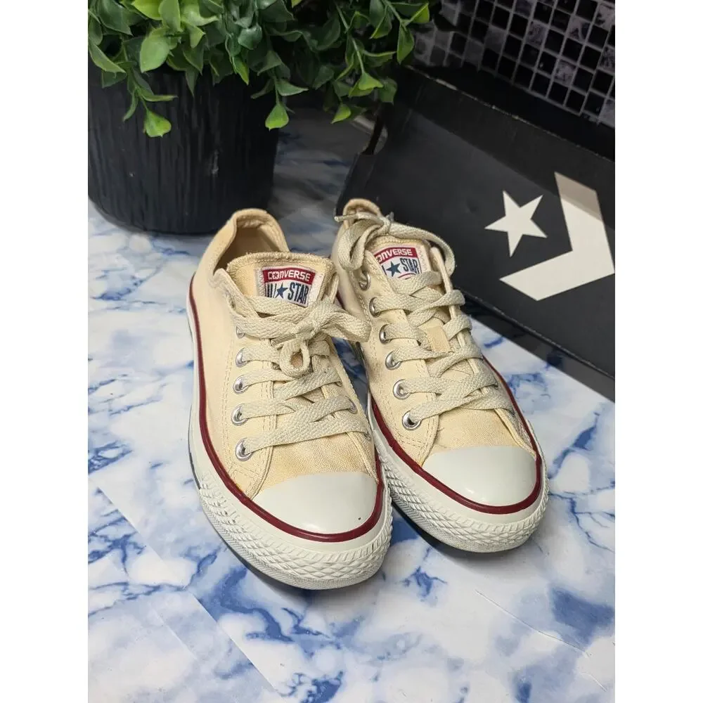 Womens Converse Chuck Taylor All Star  OX Ivory Low Sneakers Shoes Size 6.5